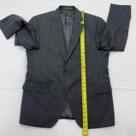 Peter Millar Sport Coat Blazer Mens‎ 42S Wool Gray Houndstooth Check Jacket - Picture 7 of 10
